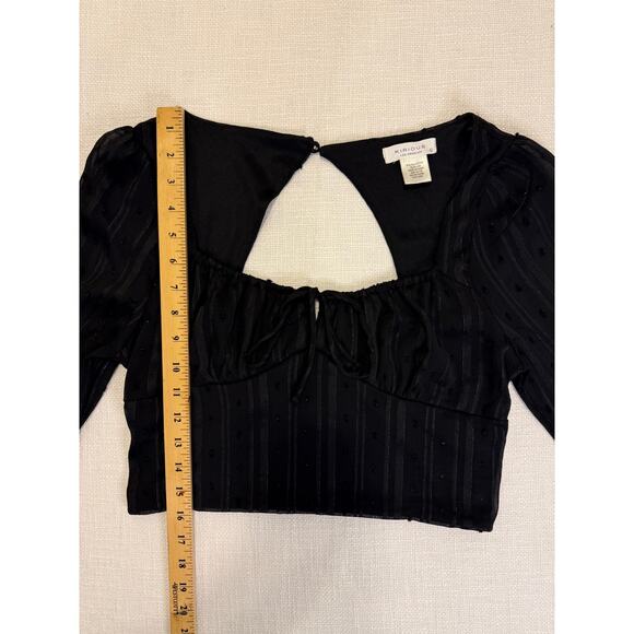 Kirious Los Angeles Black Sheer Open-Back Blouse – Size L - Picture 7 of 9
